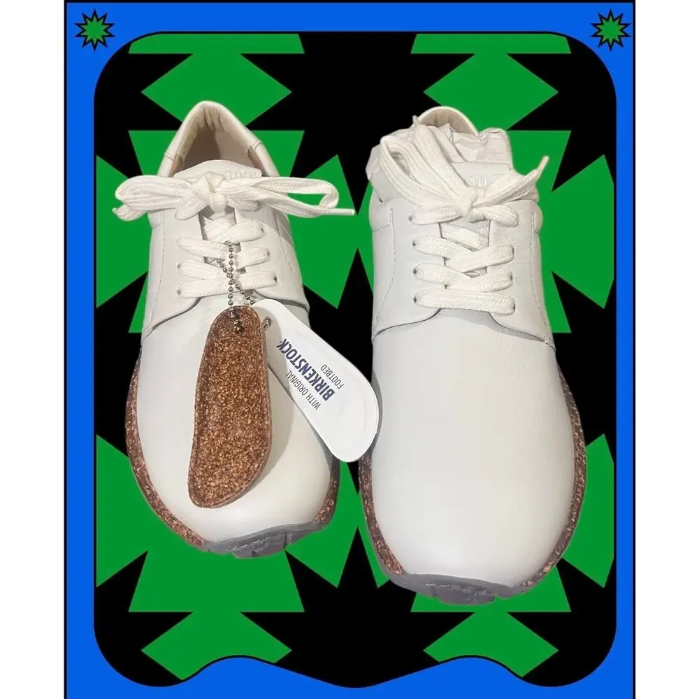 Birkenstock Wrigley White Leather Womens Sneakers Sz EU 36N=US W 5